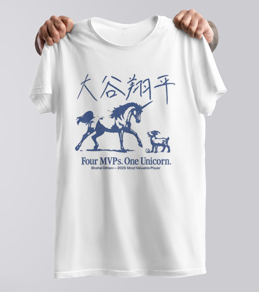 大谷翔平 Four MVPs One Unicorn Shohei Ohtani 2025 Most Valuable Player Japan T-Shirt