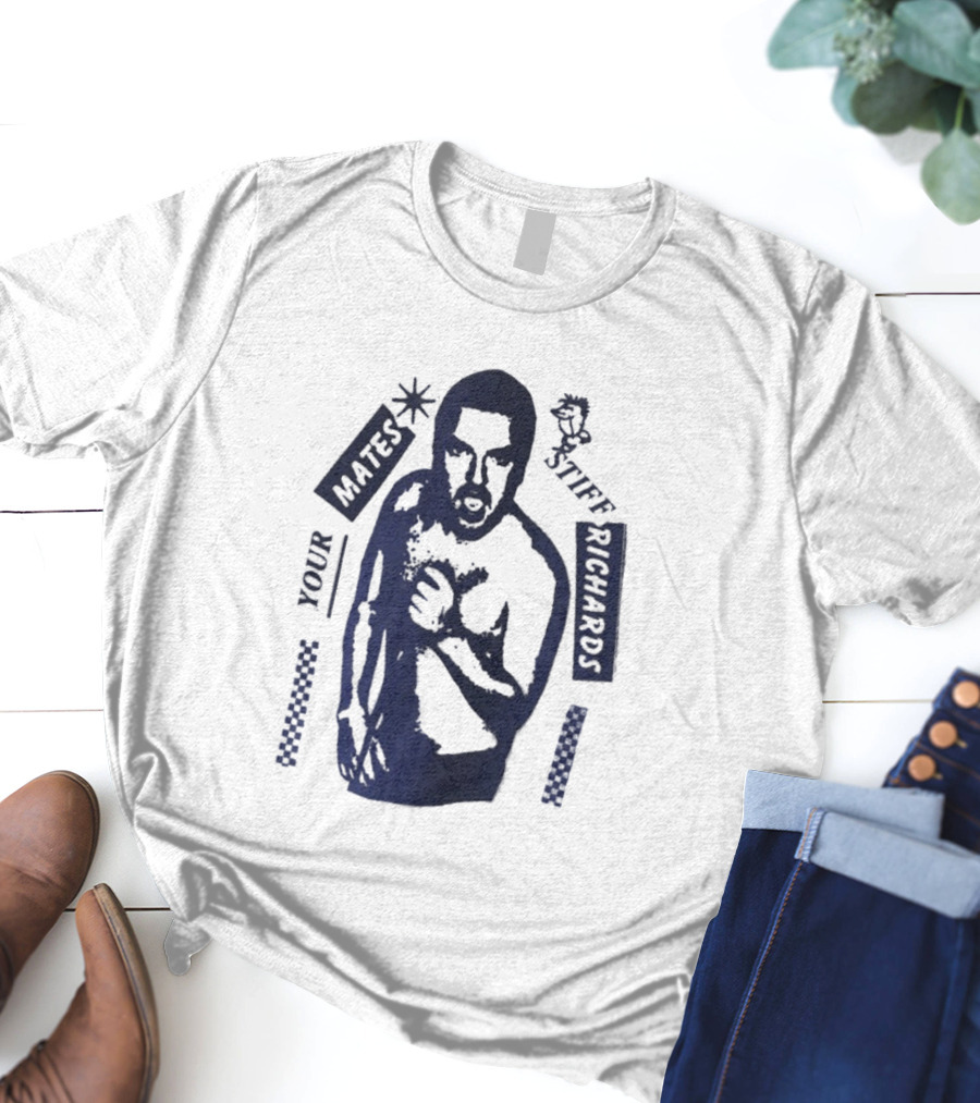 Stiff Richards Your Mates Star Portrait Monochrome T-Shirt