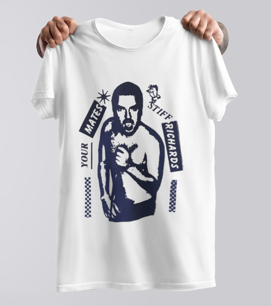 Stiff Richards Your Mates Star Portrait Monochrome T-Shirt
