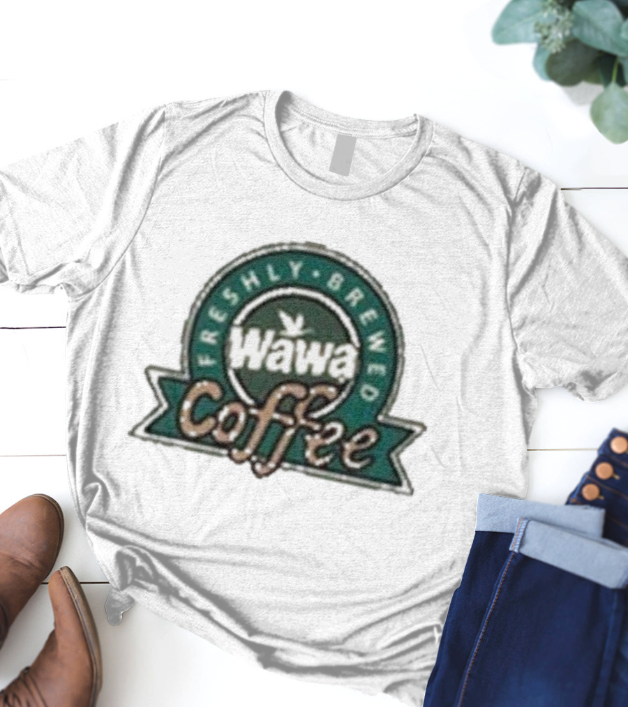 Wawa Freshly Brewed Coffee Logo Emblem T-Shirt