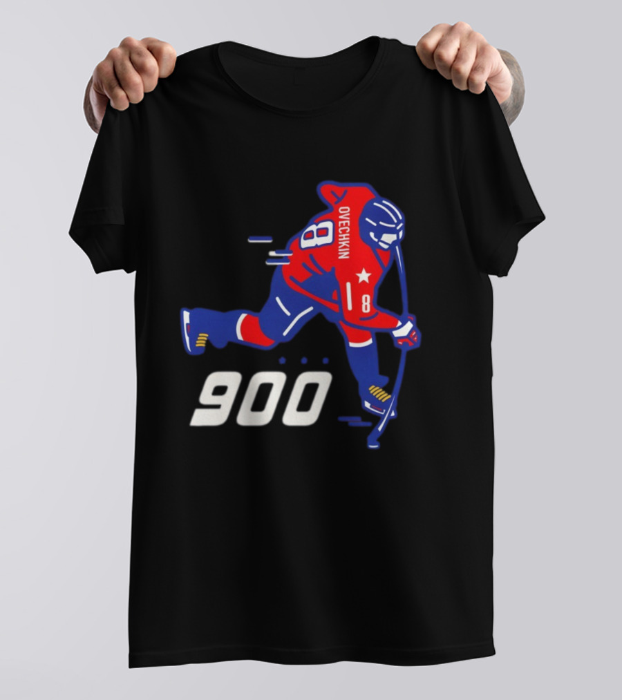 Alex Ovechkin 900 Washington Capitals NHL Hockey Player Milestone Achievement T-Shirt