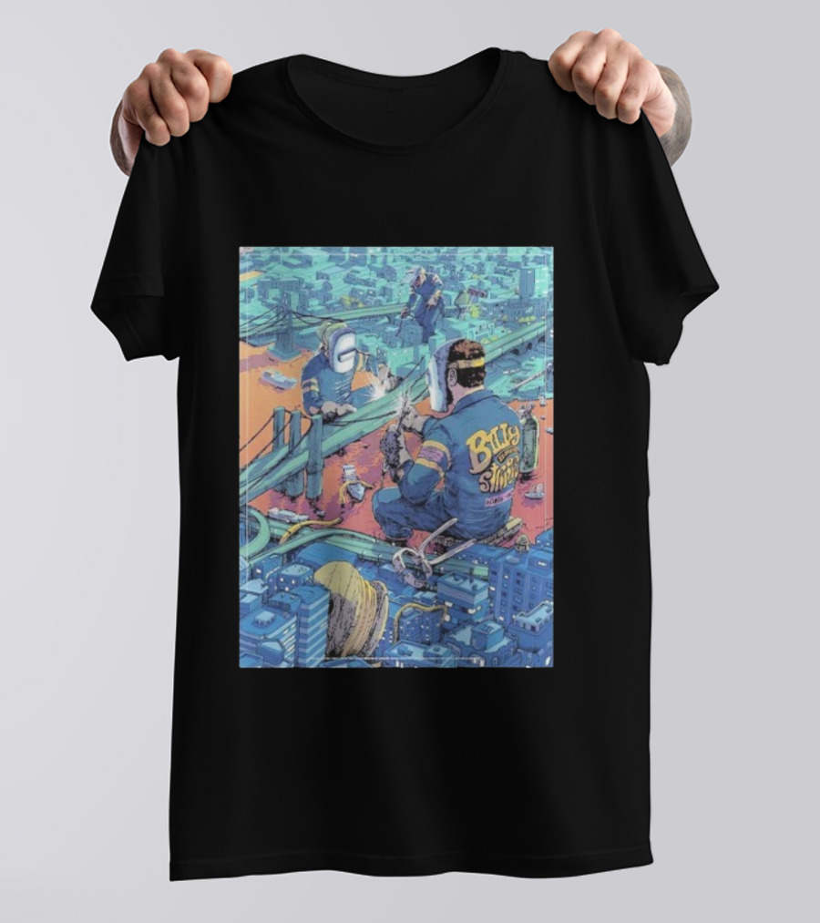 Billy Strings Newark New Jersey 2025 Prudential Center Construction Bridge Art Night 2 T-Shirt