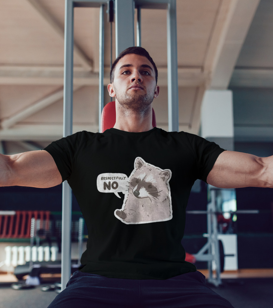 Respectfully No Funny Raccoon Vintage T-Shirt