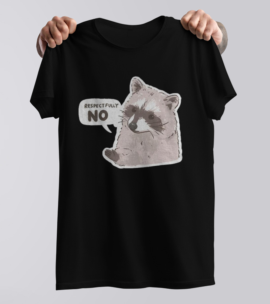 Respectfully No Funny Raccoon Vintage T-Shirt