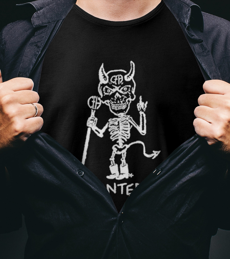 Pantera Demon Skeleton Music Band Drawing T-Shirt