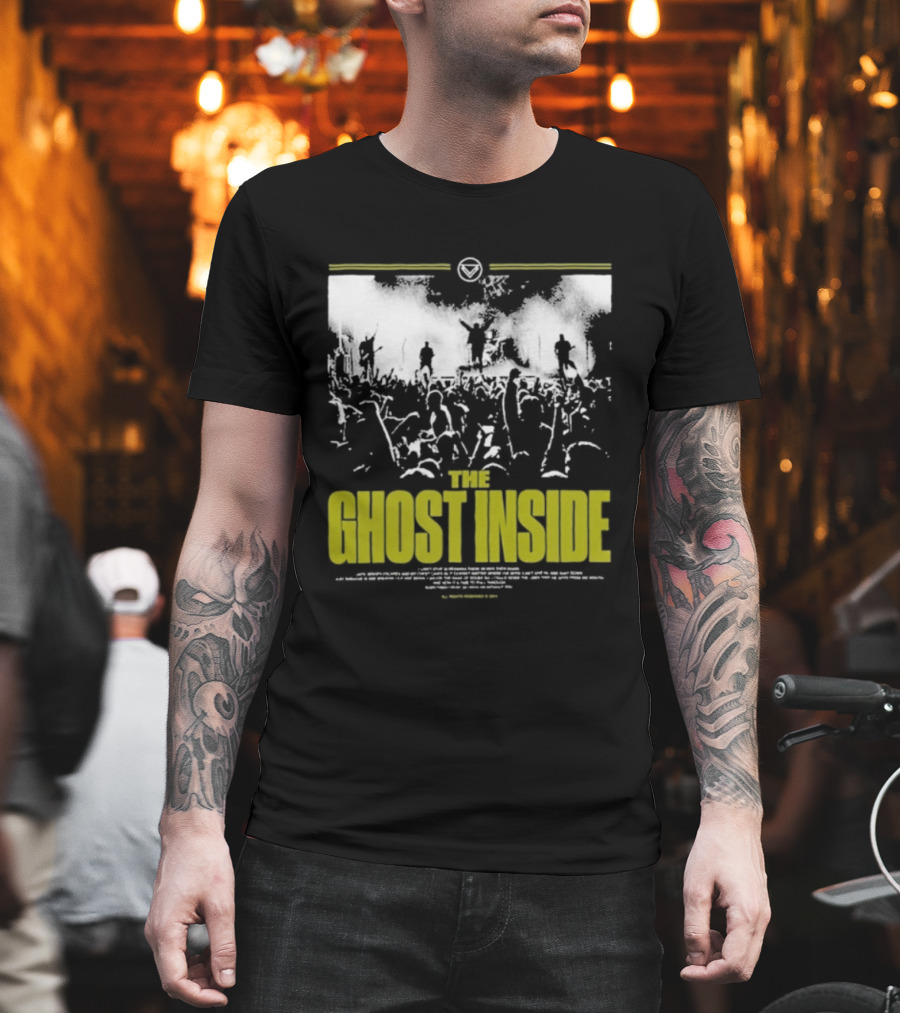 The Ghost Inside Hardcore Band Merchandise Yellow And White Logo T-Shirt