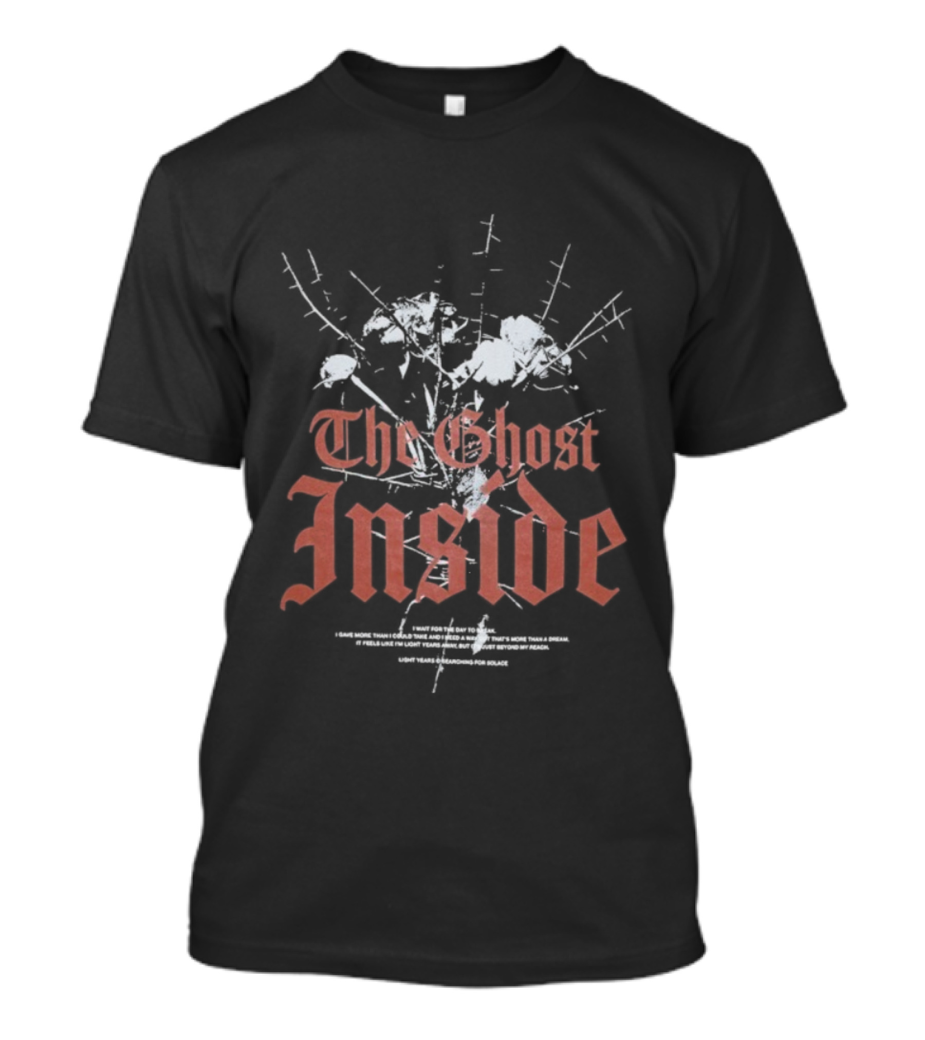 The Ghost Inside Thorns With Floral Background T-Shirt