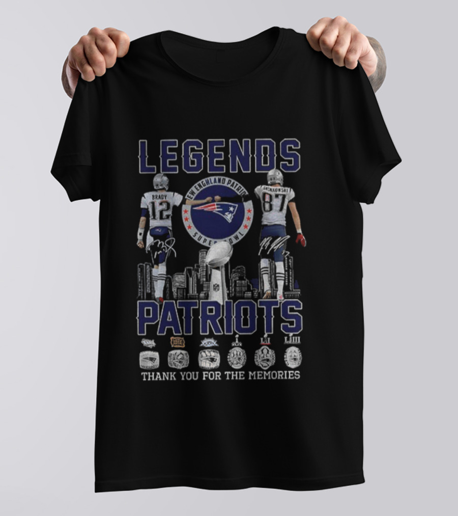 LEGENDS NEW ENGLAND PATRIOTS THANK YOU FOR THE MEMORIES T-Shirt