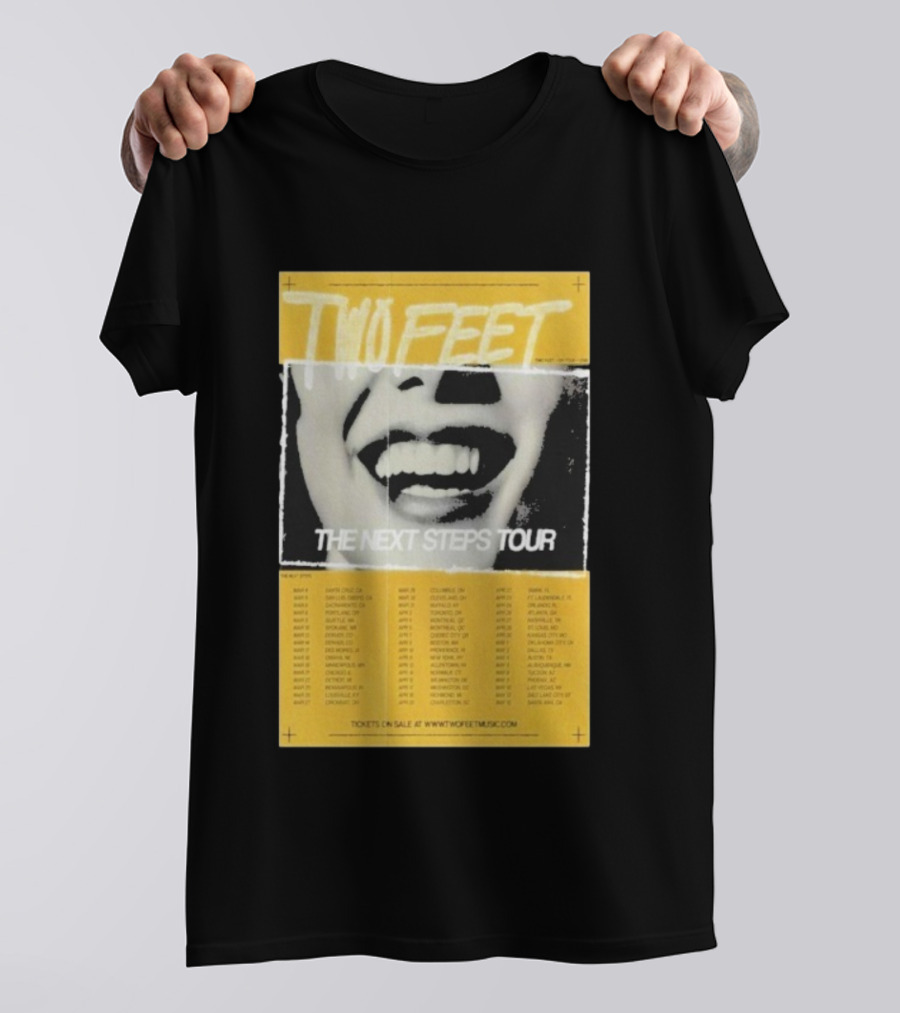 Two Feet The Next Steps Tour 2026 Dates Santa Cruz Boston Tickets On Sale T-Shirt