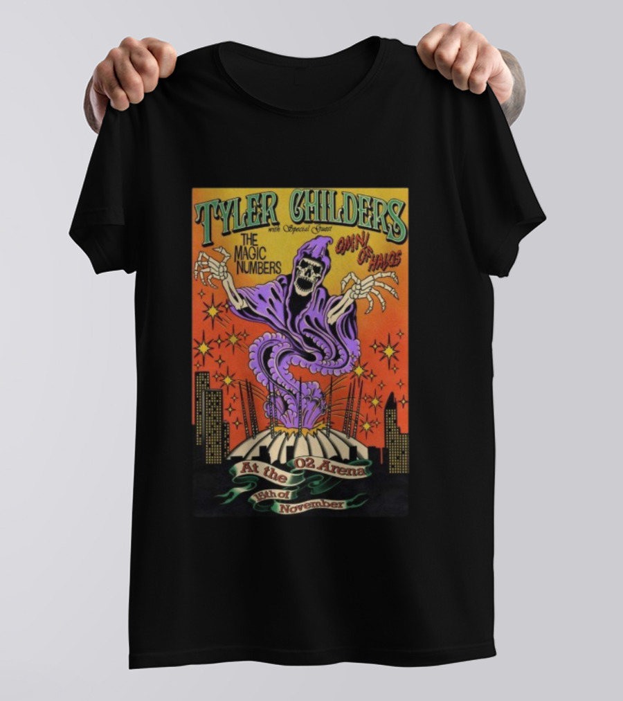 Tyler Childers The Magic Numbers Call Of Halos O2 Arena London November 15 2025 T-Shirt