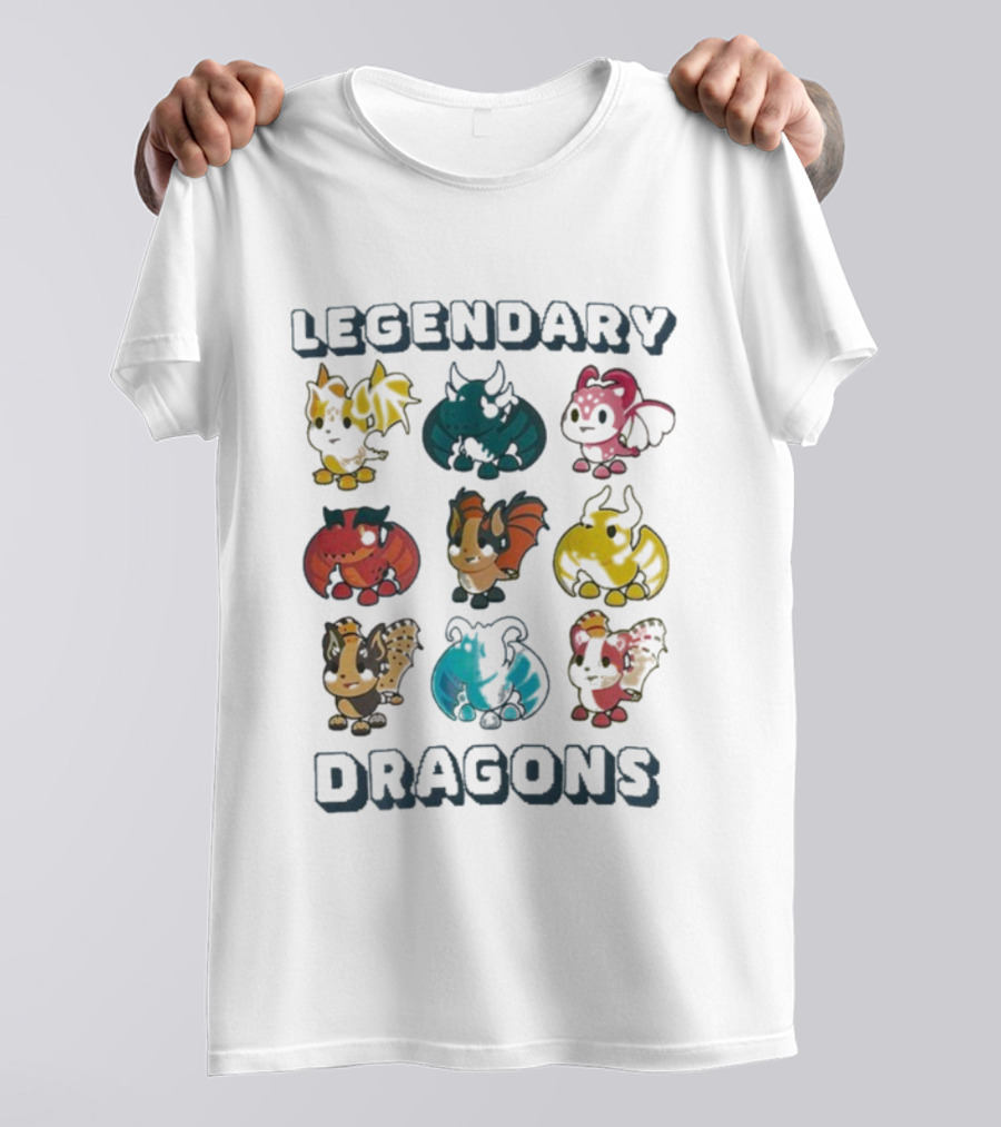 Legendary Dragons Adopt Me Colorful Characters Collection T-Shirt