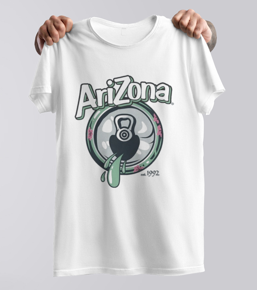 AriZona Tea Drip Since 1992 Flower Can Design T-Shirt