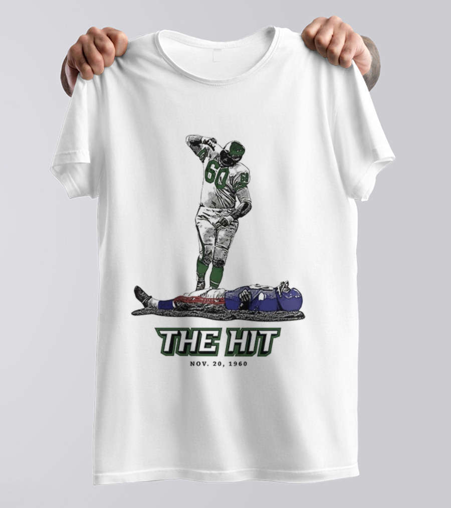Chuck Bednarik Vs Frank Gifford The Hit Nov 20 1960 T-Shirt