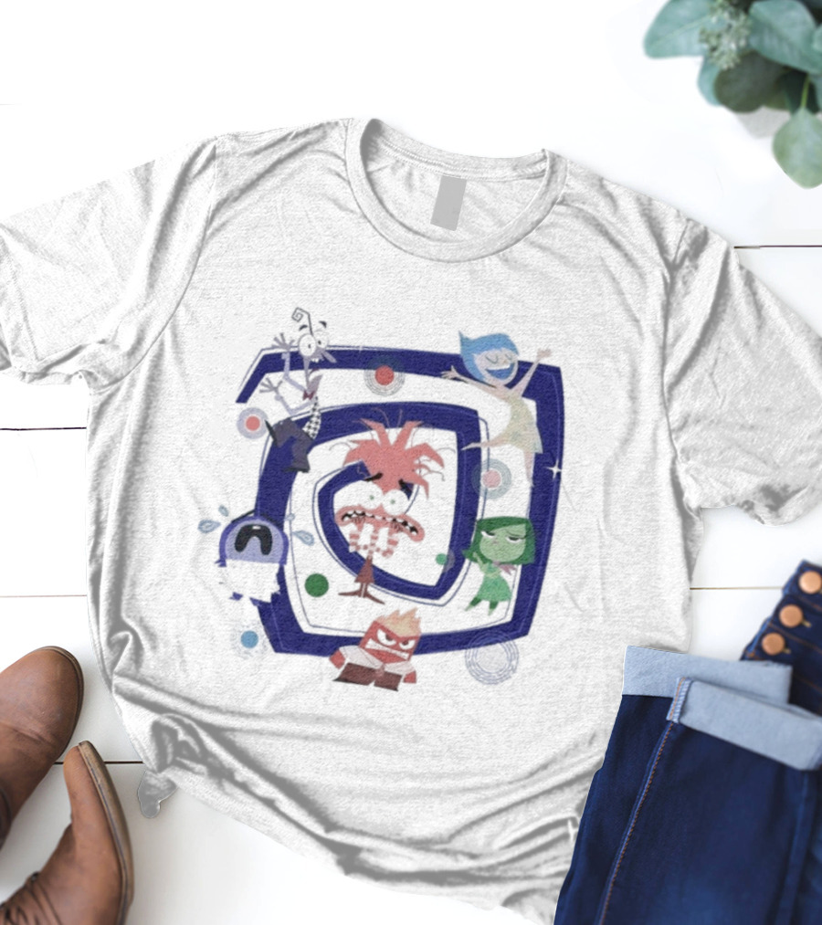 Inside Out 2 Joy Sadness Disgust Anger Fear Spiral Emotions T-Shirt