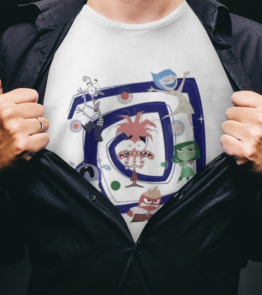 Inside Out 2 Joy Sadness Disgust Anger Fear Spiral Emotions T-Shirt