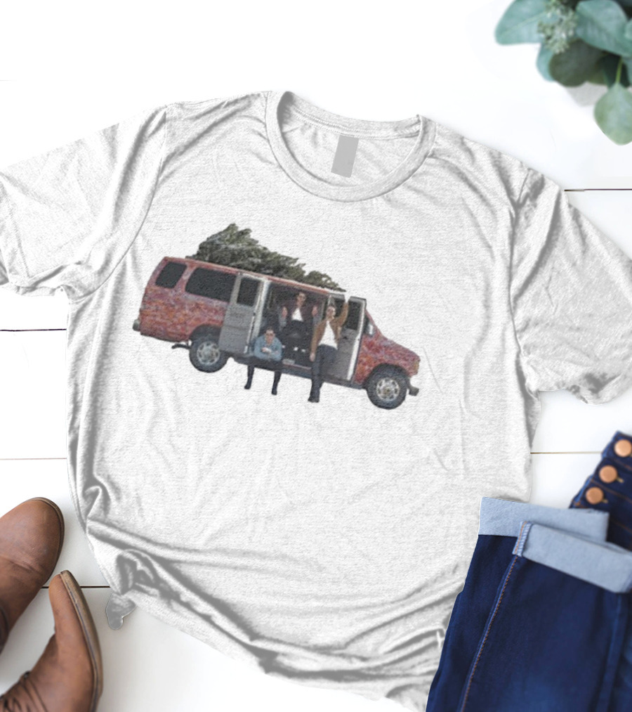 Jonas Brothers Christmas Road Trip Van With Tree T-Shirt