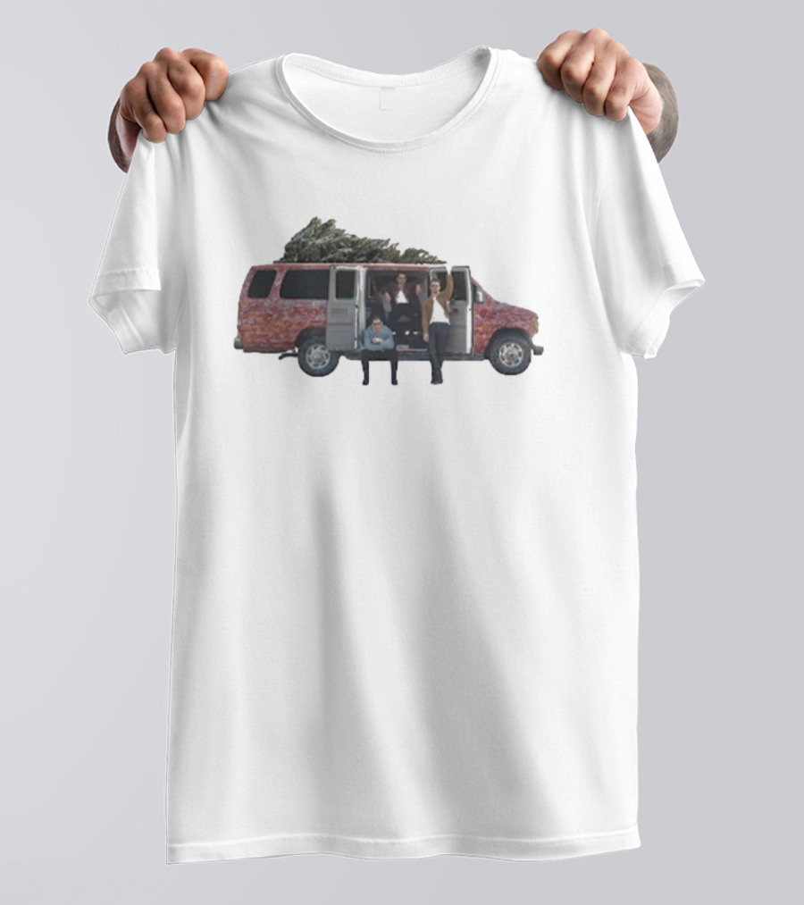 Jonas Brothers Christmas Road Trip Van With Tree T-Shirt