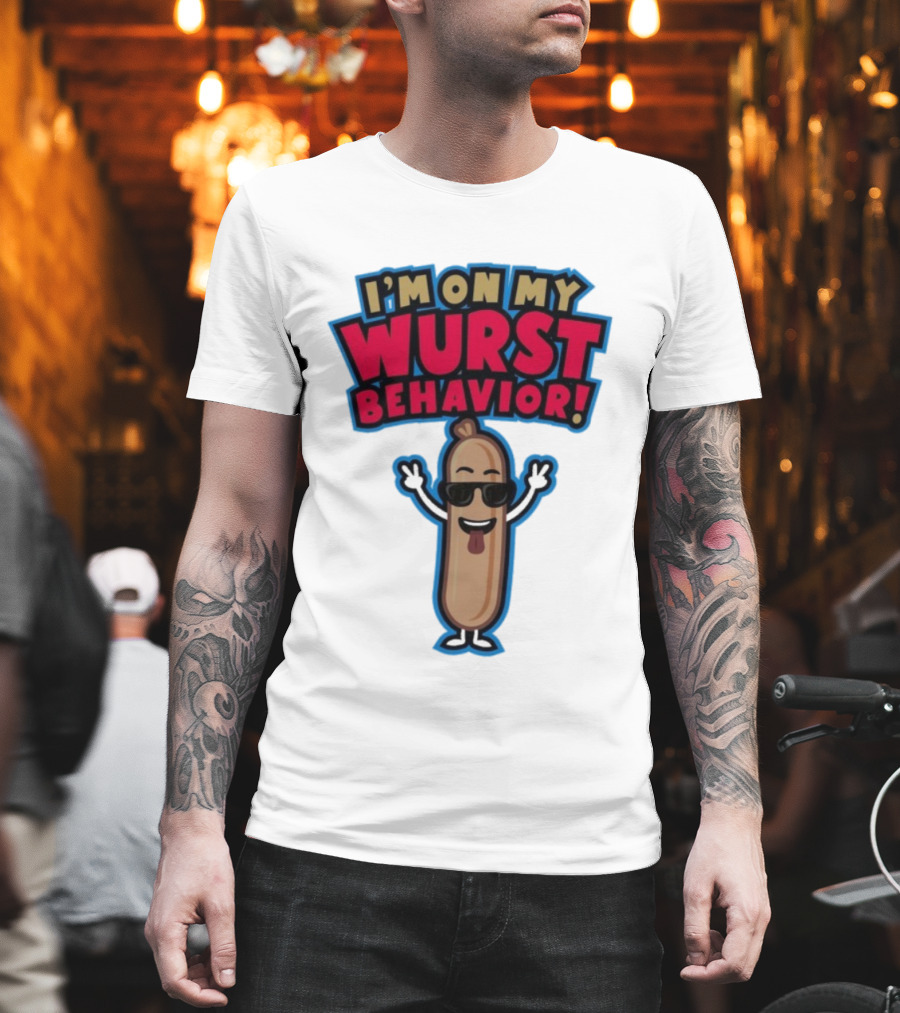 Jonas Brothers I'm On My Wurst Behavior Sausage Sunglasses Fun T-Shirt