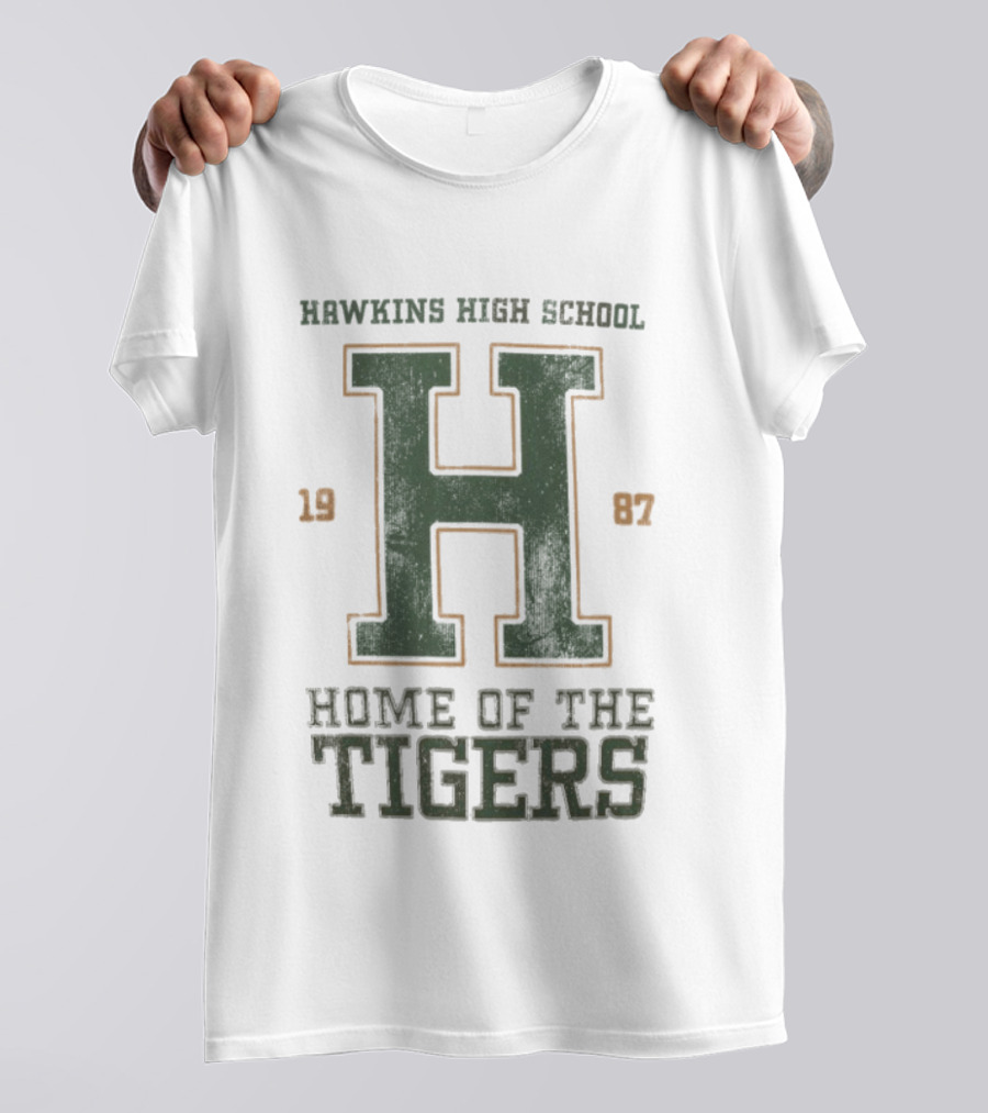 Hawkins High School Home Of The Tigers 1987 Stranger Things T-Shirt