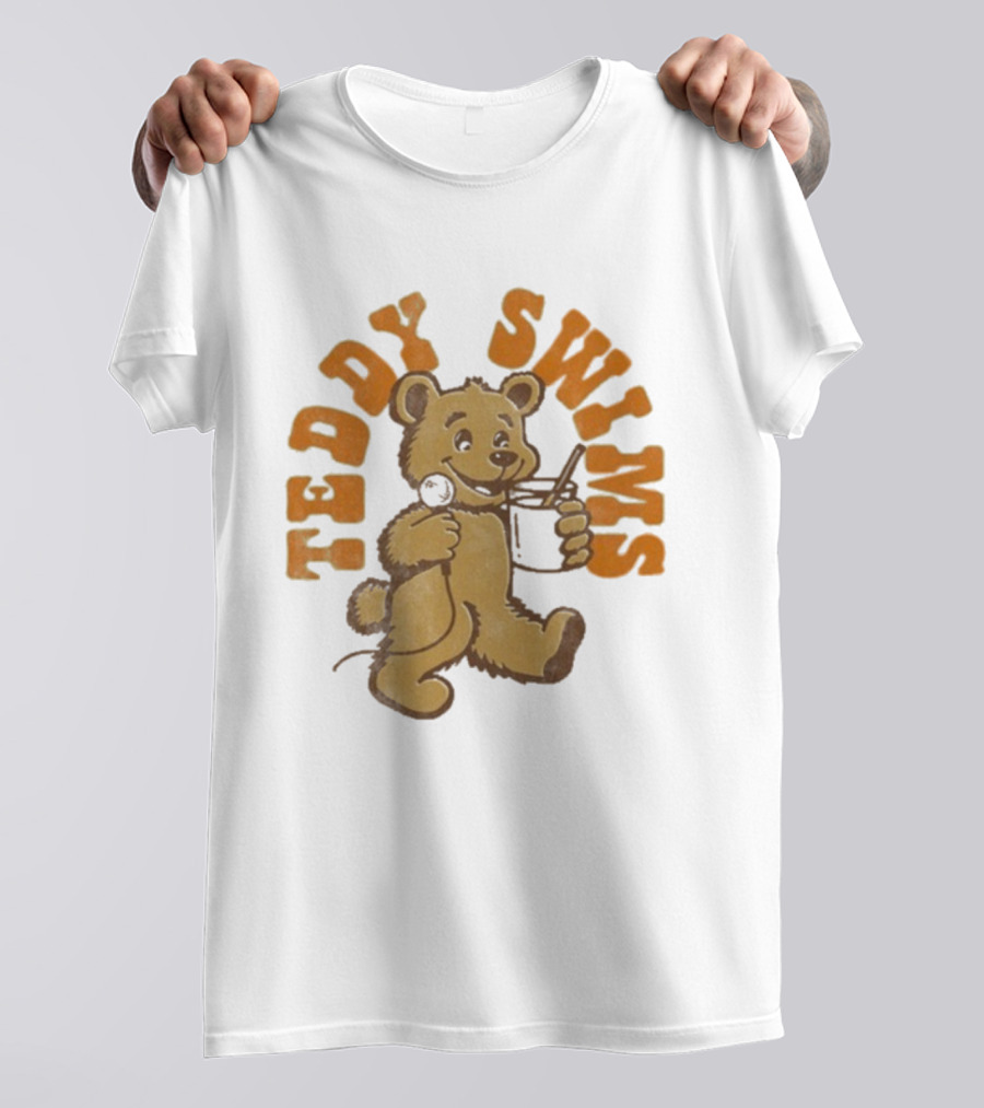 Teddy Swims Milk And Microphone Bear T-Shirt