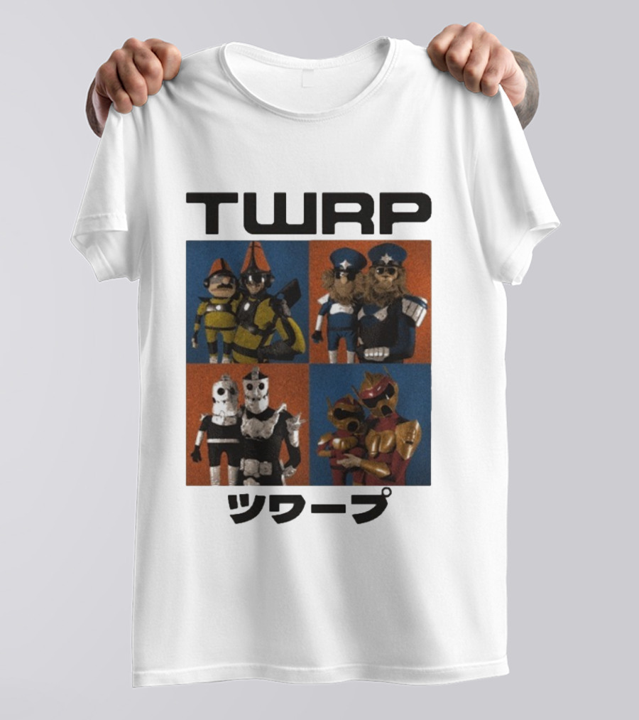 TWRP Puppet Group Characters Japanese Text T-Shirt