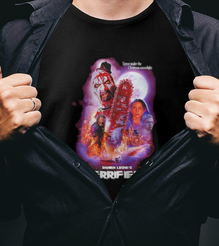 Damien Leone's Terrifier 3 Terror Under The Christmas Moonlight T-Shirt