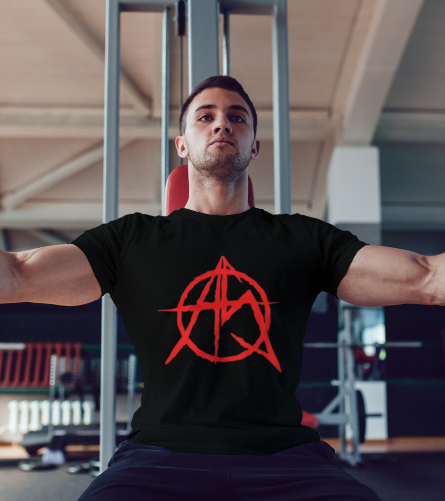 Anarchist Sanctuary Red Symbol A With Circle And Cross T-Shirt