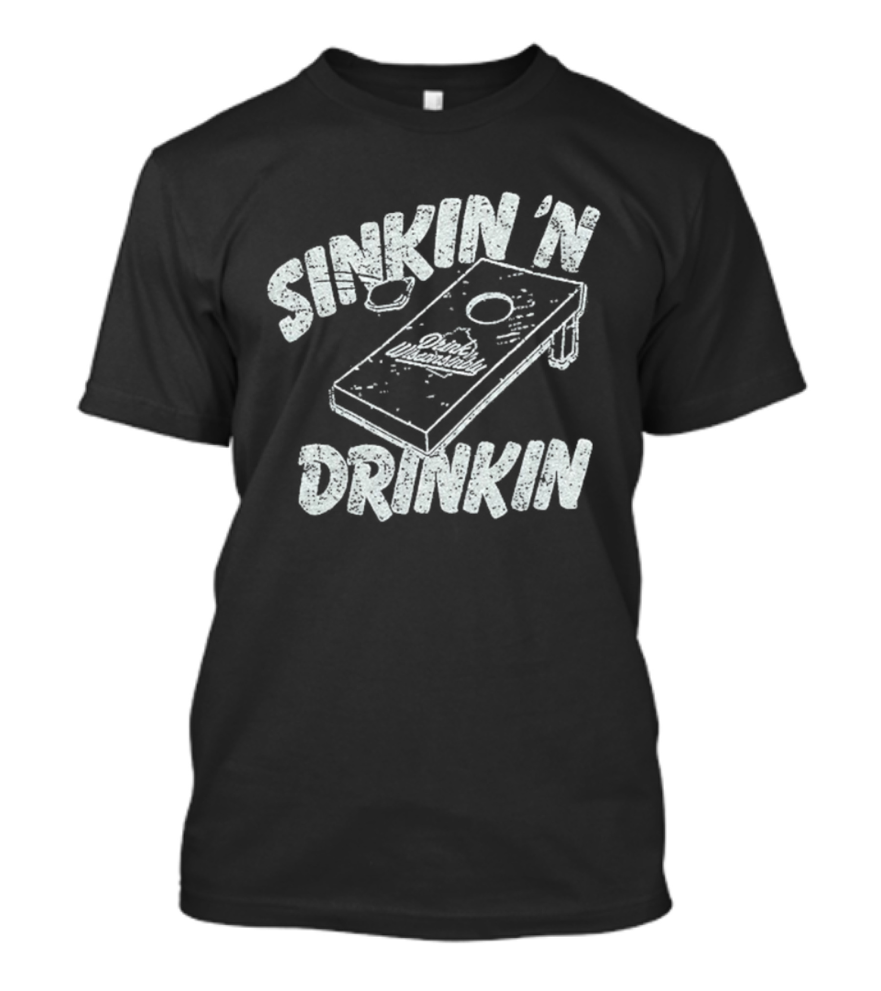 Sinkin 'N Drinkin Drink Wisconsinbly Cornhole Fun T-Shirt
