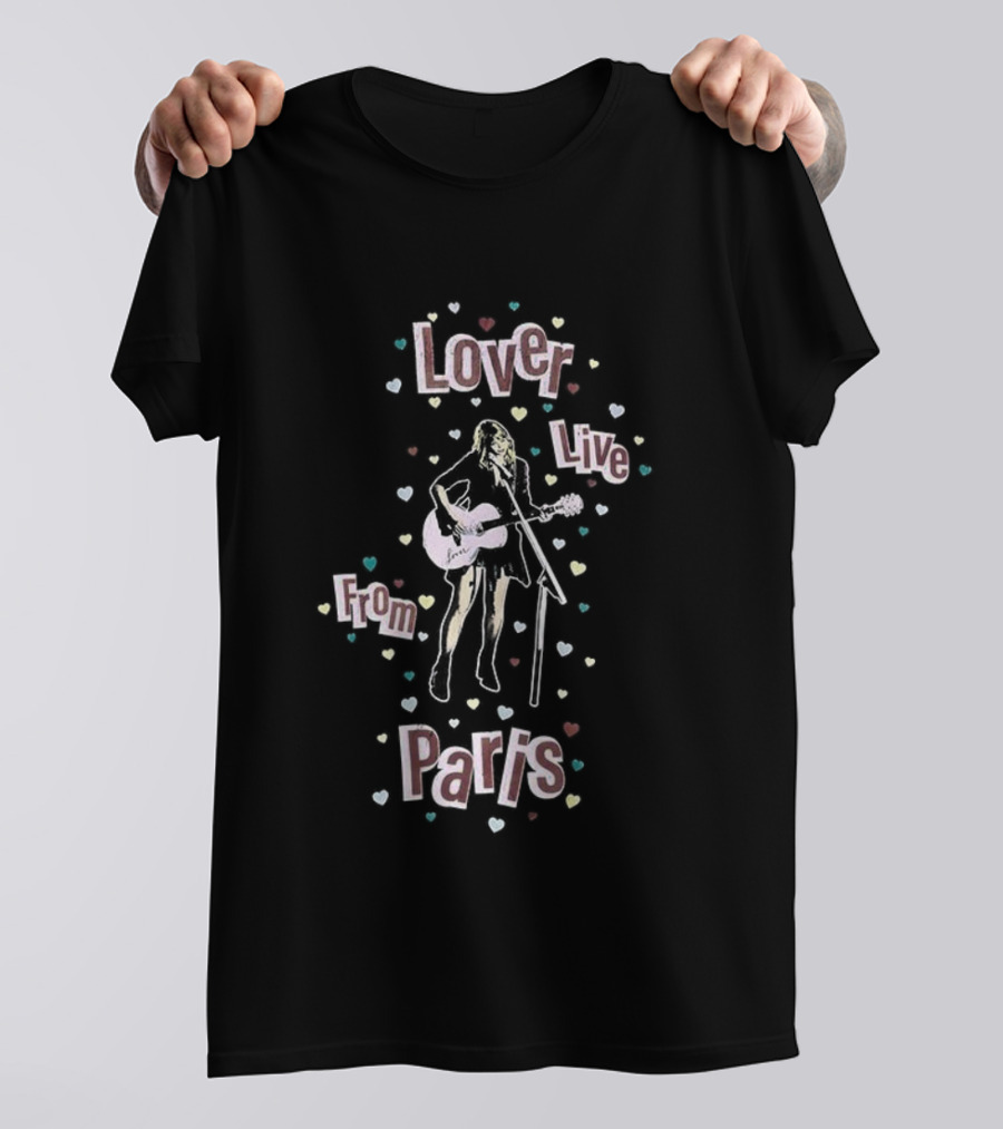 Lover Live From Paris 2025 Hearts T-Shirt