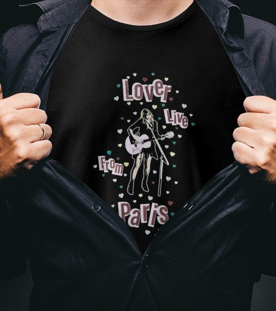 Lover Live From Paris 2025 Hearts T-Shirt