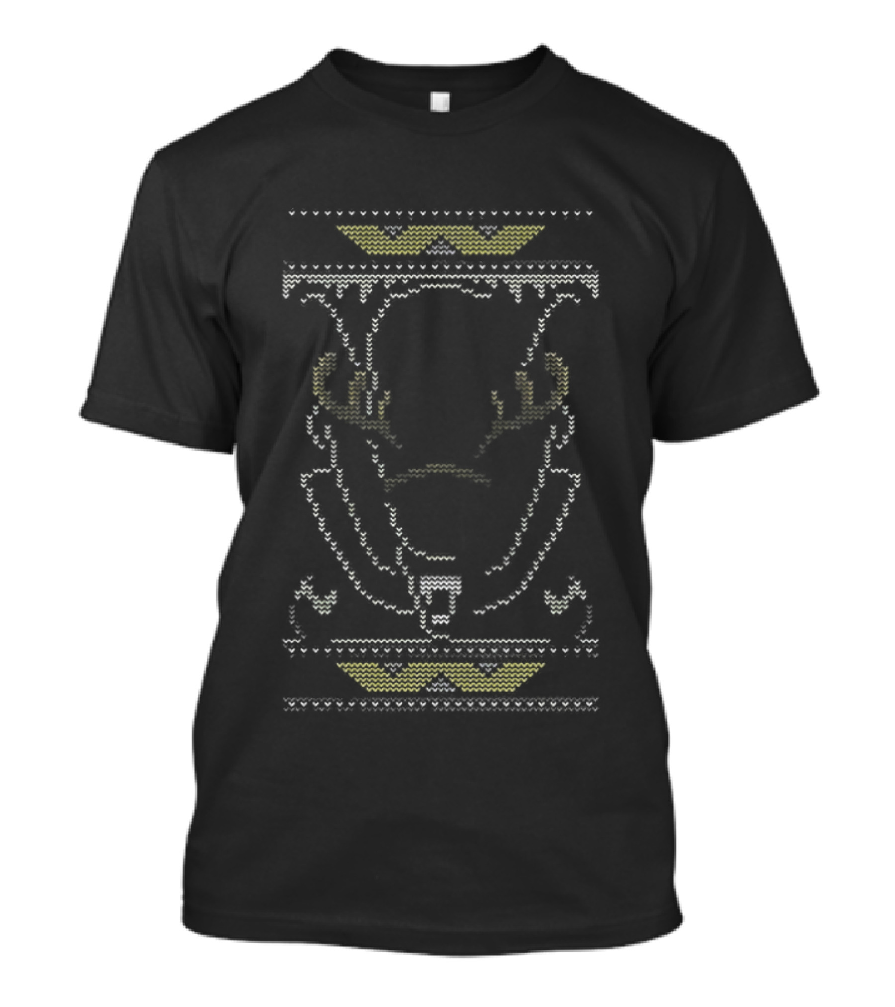 Xenomorph Alien Predator Christmas Sweater Ugly Holiday Reindeer Pattern T-Shirt