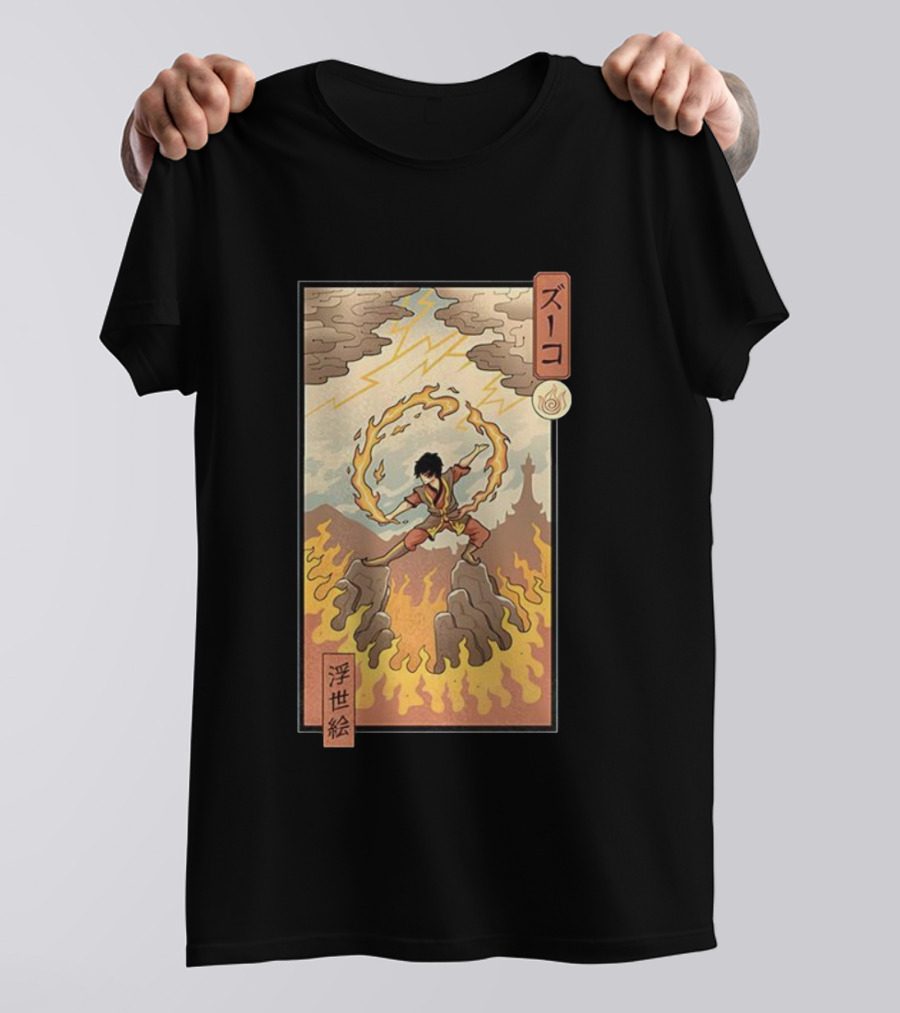 Zuko Firebending Ukiyo-e Avatar The Last Airbender Japanese Aesthetic T-Shirt