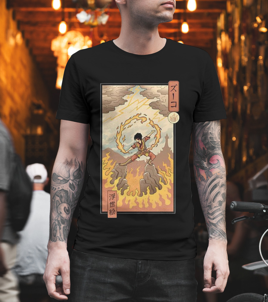 Zuko Firebending Ukiyo-e Avatar The Last Airbender Japanese Aesthetic T-Shirt