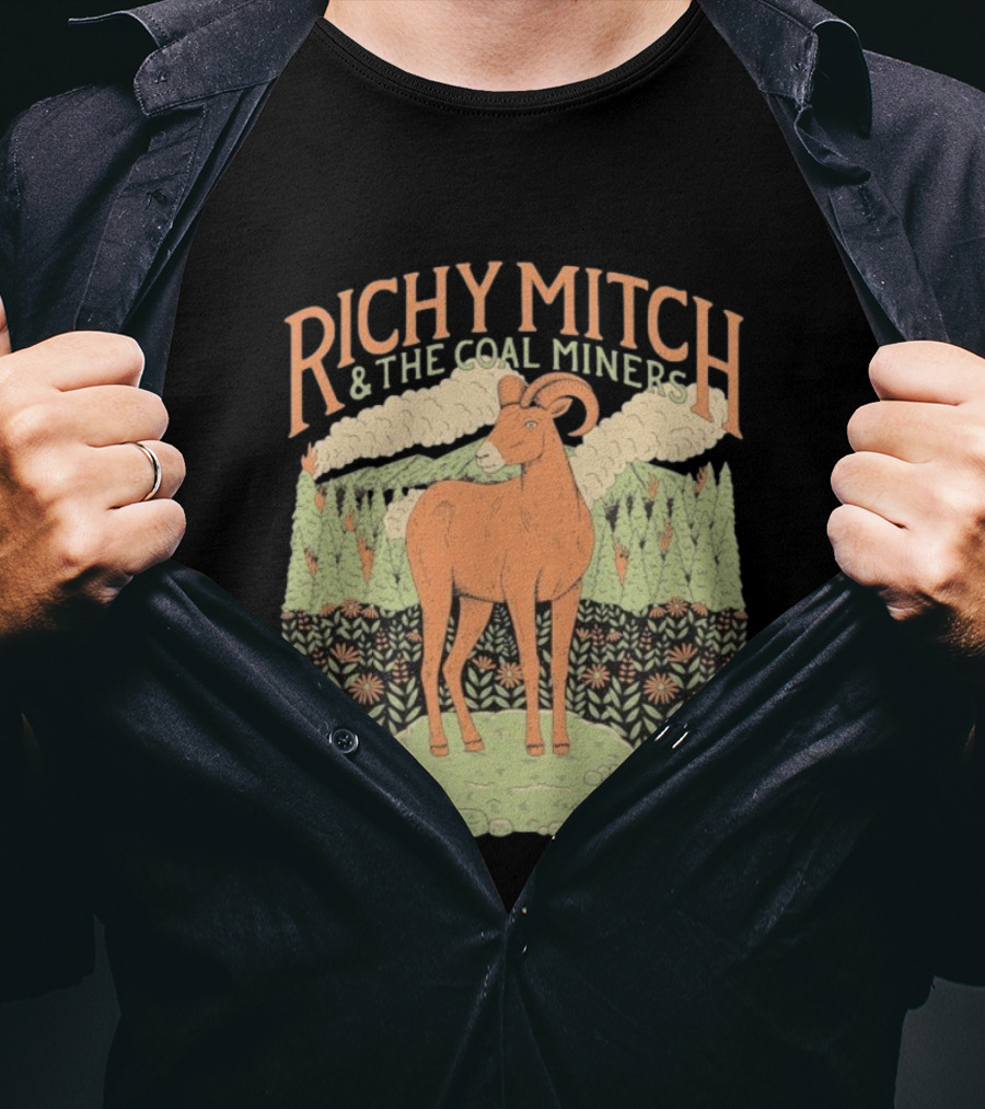 Richy Mitch And The Coal Miners Bighorn Goat Forest Scene T-Shirt