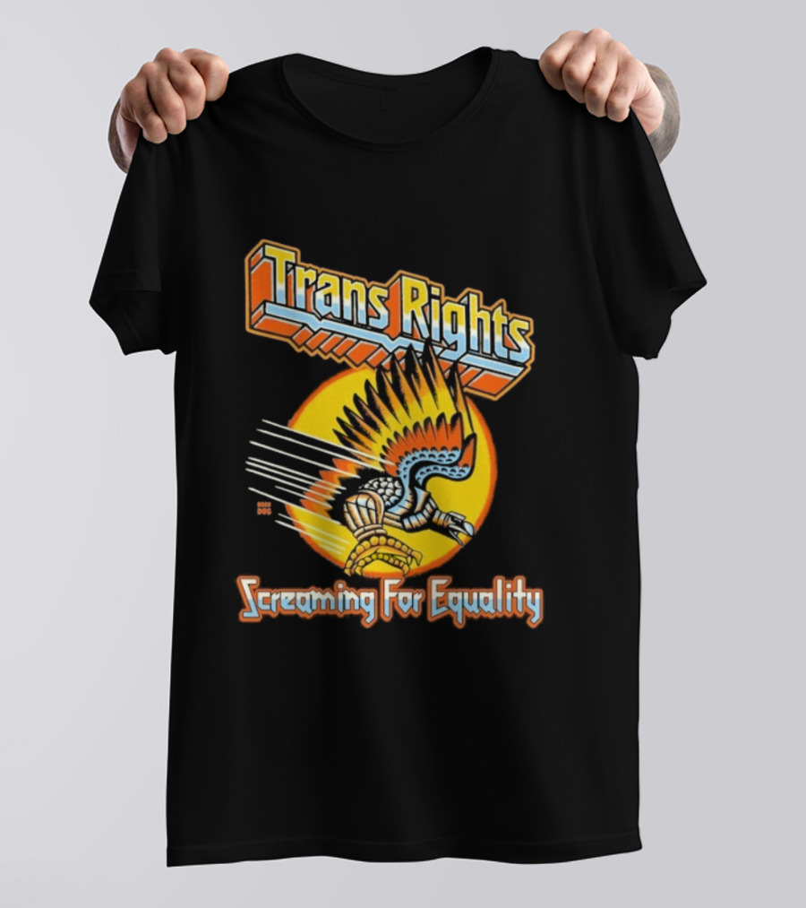Trans Rights Screaming For Equality Phoenix Wings Empowerment T-Shirt