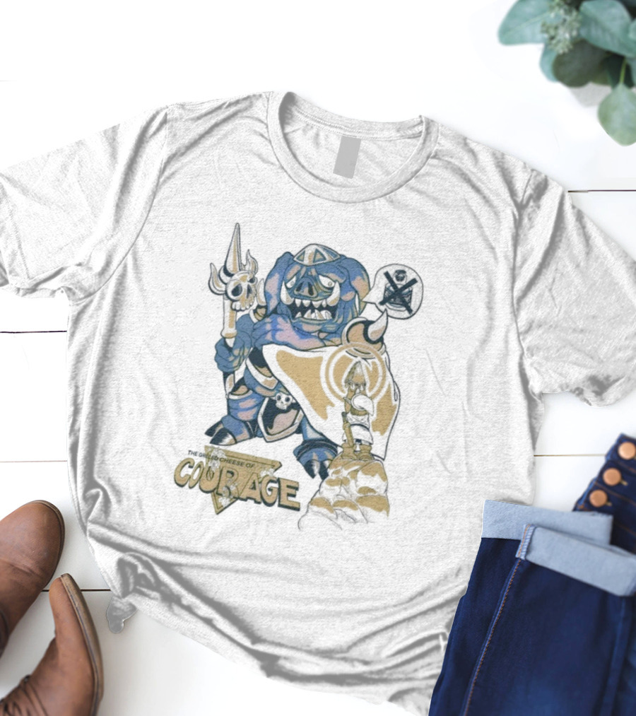 4thgeary Grilled Cheese Of Courage Warrior In Armor With Spear T-Shirt