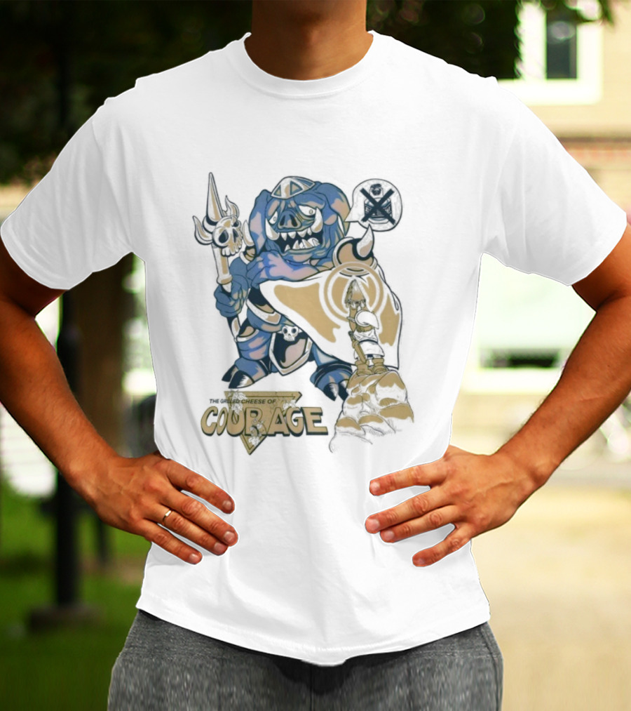 4thgeary Grilled Cheese Of Courage Warrior In Armor With Spear T-Shirt