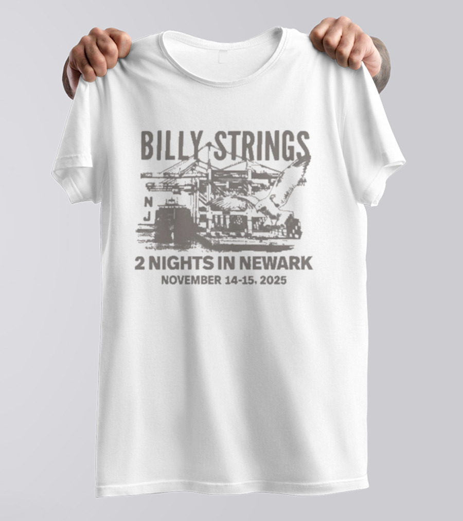 Billy Strings Prudential Center NJ November 14-15 2025 Two Nights In Newark T-Shirt