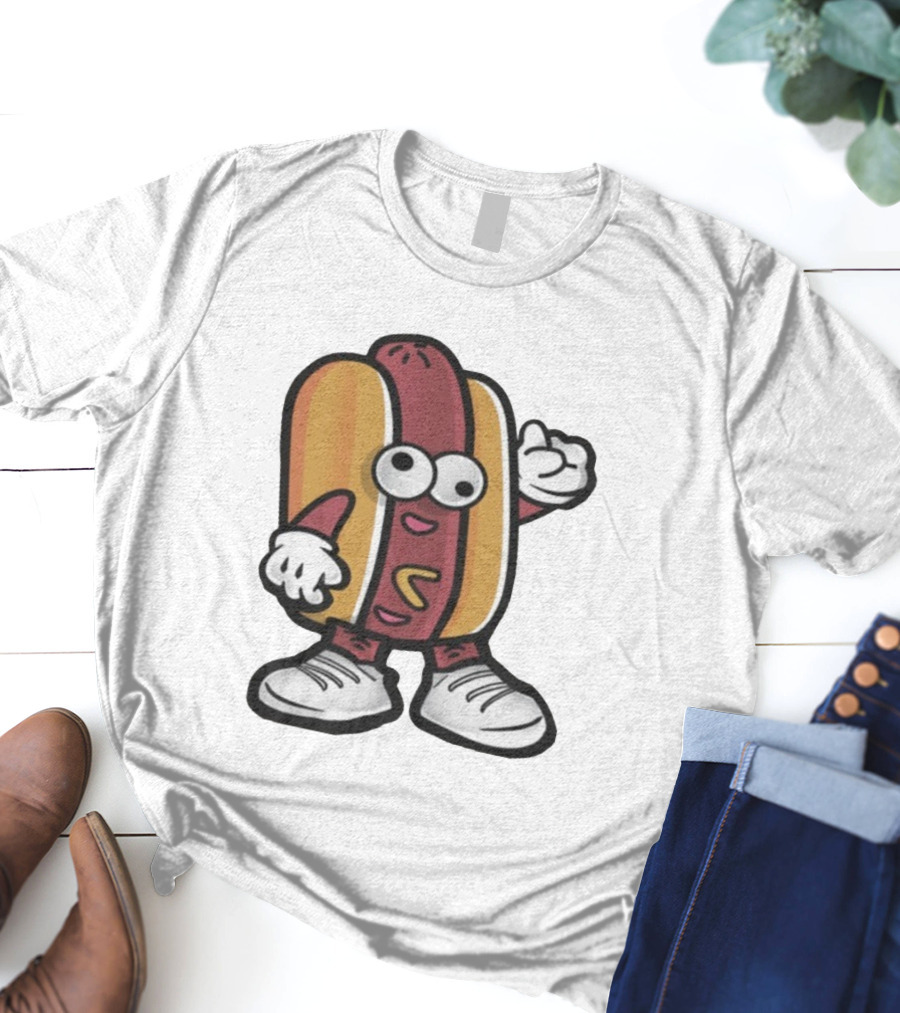 DGR Dave Pepega Hot Dog Cartoon Character T-Shirt