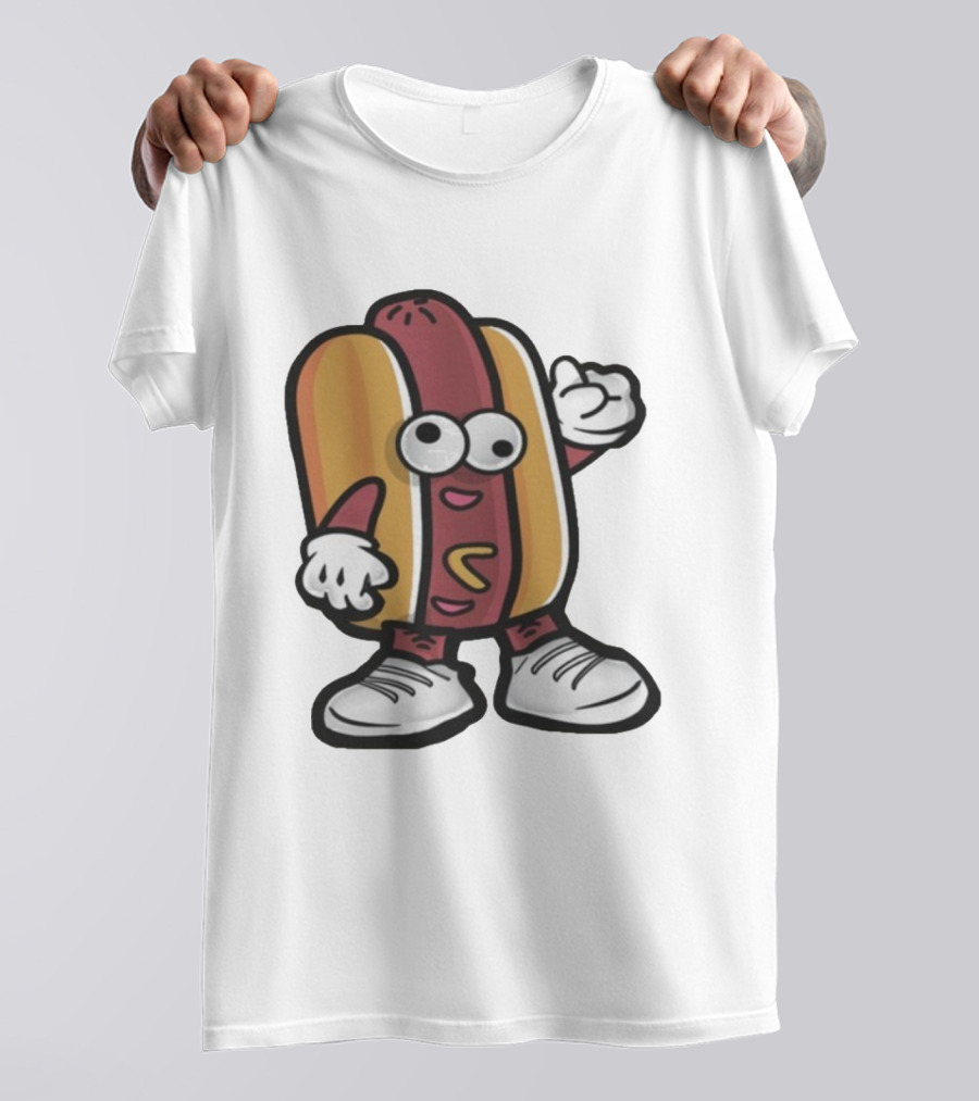 DGR Dave Pepega Hot Dog Cartoon Character T-Shirt