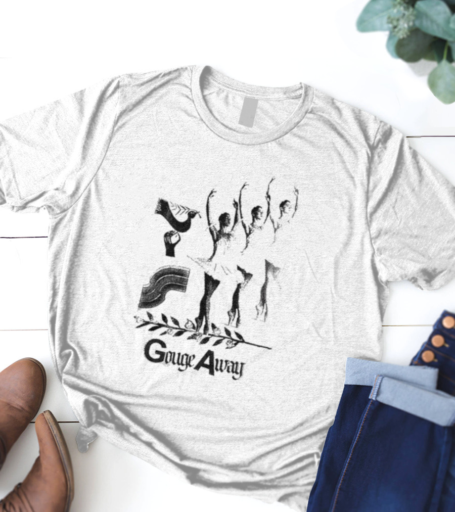 Gouge Away Dance Ballerinas Black Silhouette T-Shirt