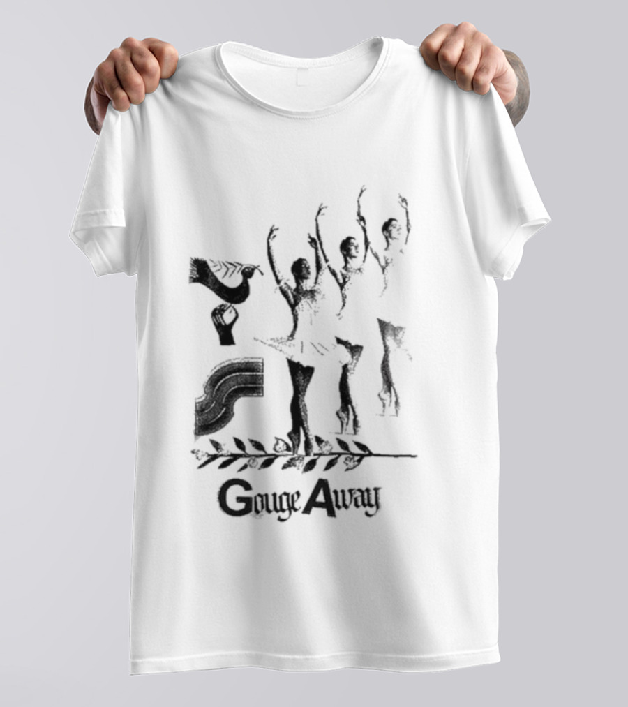 Gouge Away Dance Ballerinas Black Silhouette T-Shirt