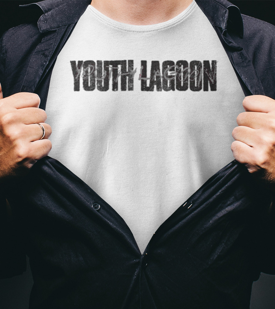 Youth Lagoon Grunge-Inspired Text Print T-Shirt