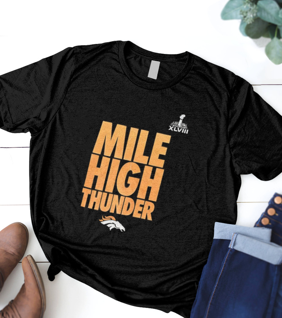 Denver Broncos Mile High Thunder Football Team Apparel T-Shirt