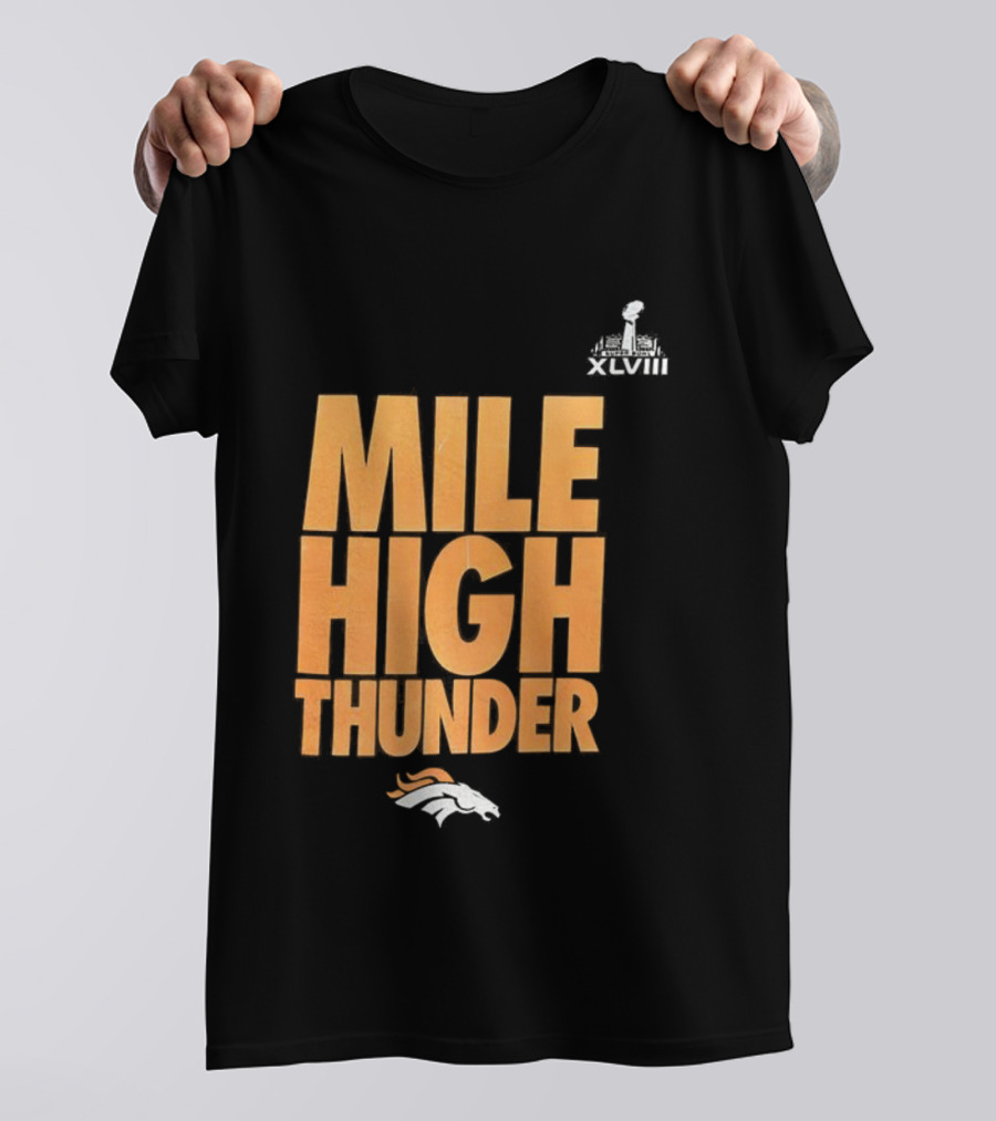 Denver Broncos Mile High Thunder Football Team Apparel T-Shirt