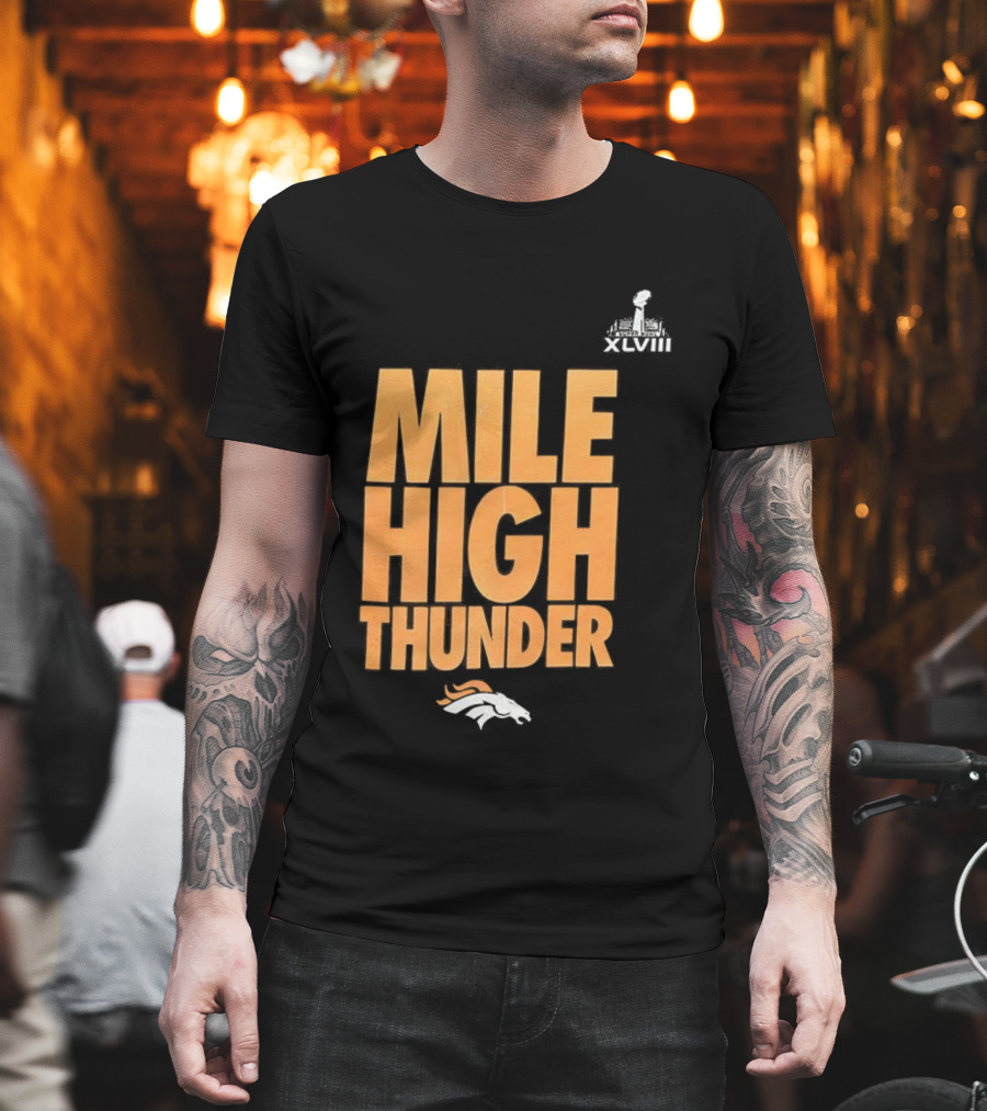 Denver Broncos Mile High Thunder Football Team Apparel T-Shirt