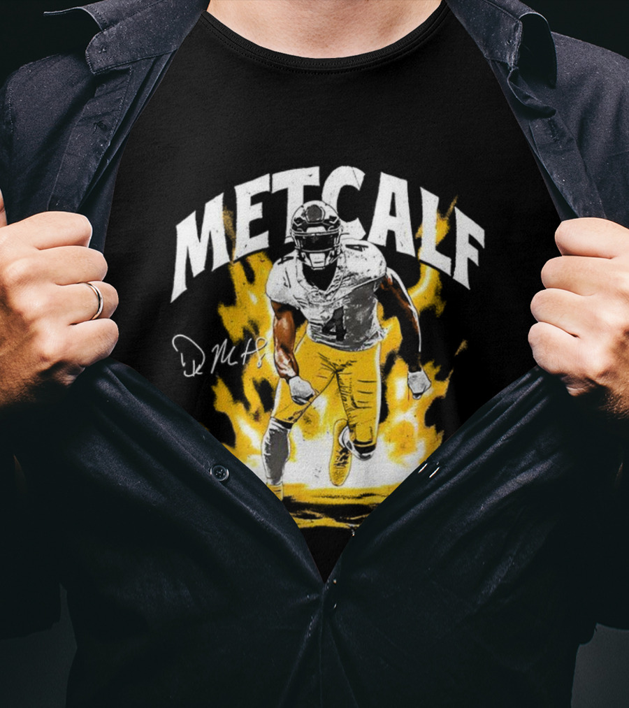 DK Metcalf Steelers Football Aura 04 Signature T-Shirt
