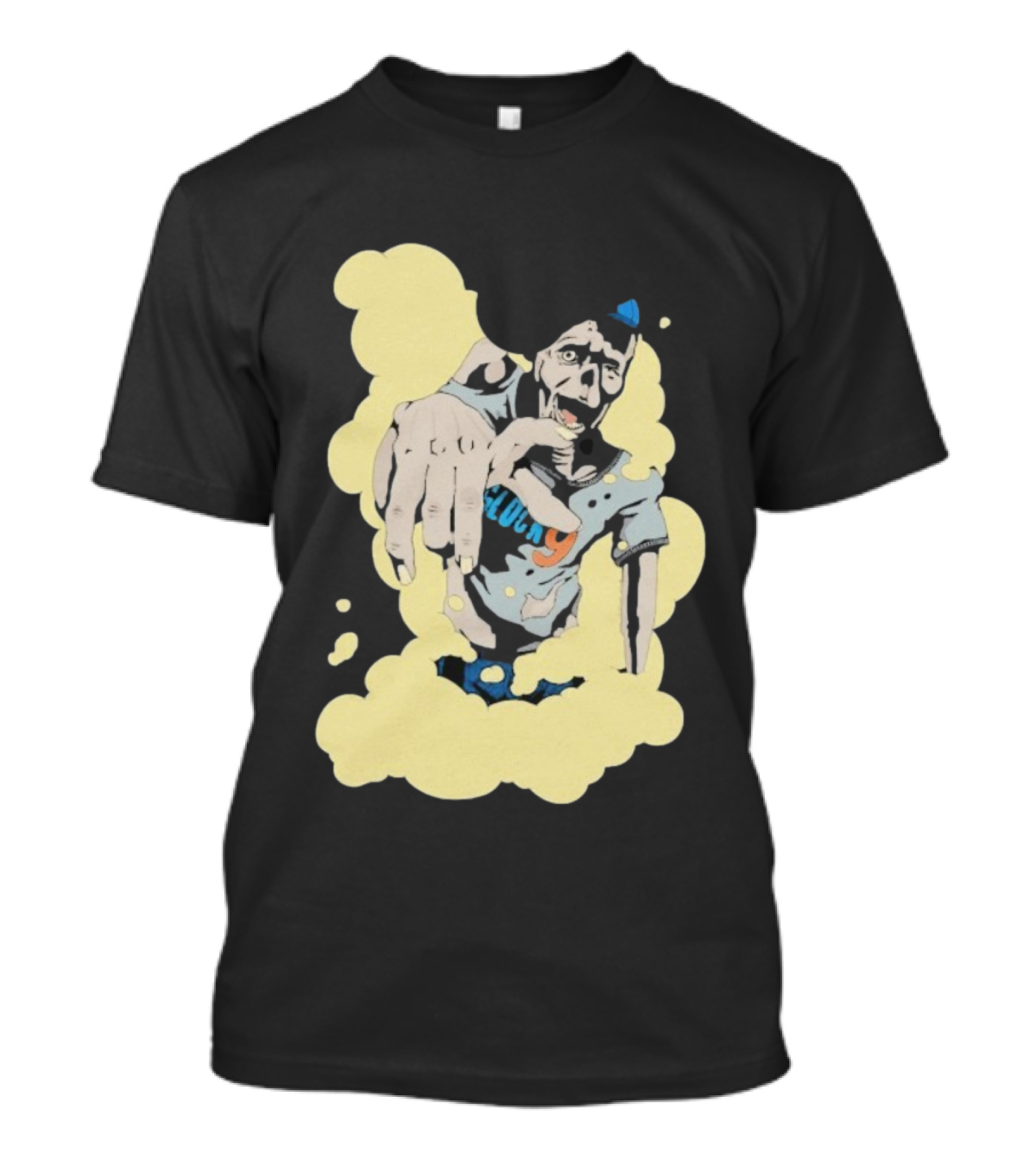 Zombie Apocalypse Glock9 Graphic Smashing Through Smoke T-Shirt