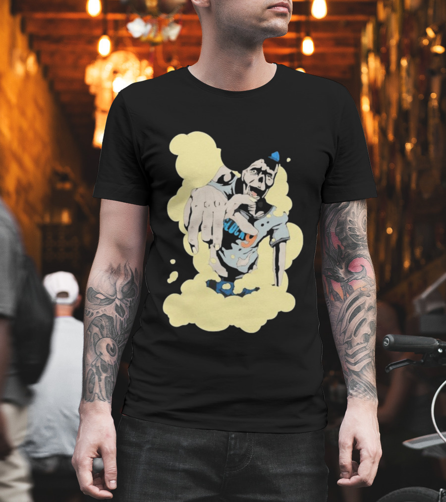 Zombie Apocalypse Glock9 Graphic Smashing Through Smoke T-Shirt