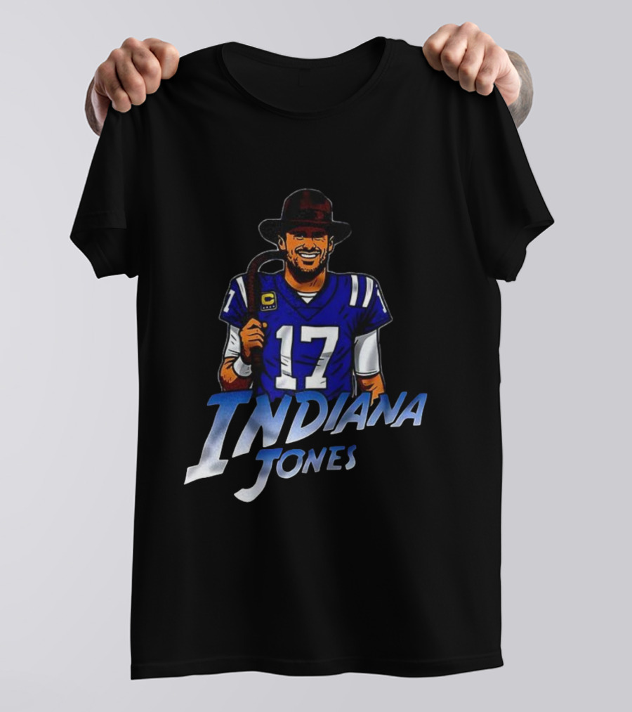 Indiana Jones Indianapolis Colts Football Number 17 Jersey Mashup T-Shirt